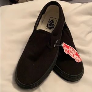 Black slip on Vans size 10